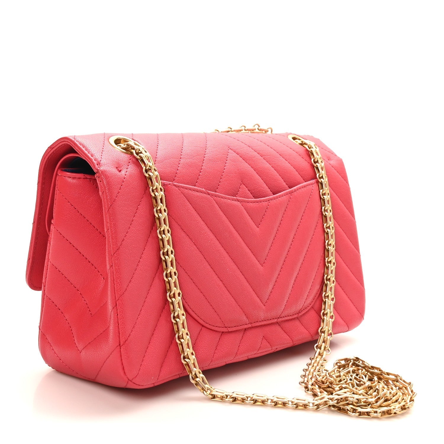 Sheepskin Chevron Quilted 2.55 Reissue 225 Flap Dark Pink