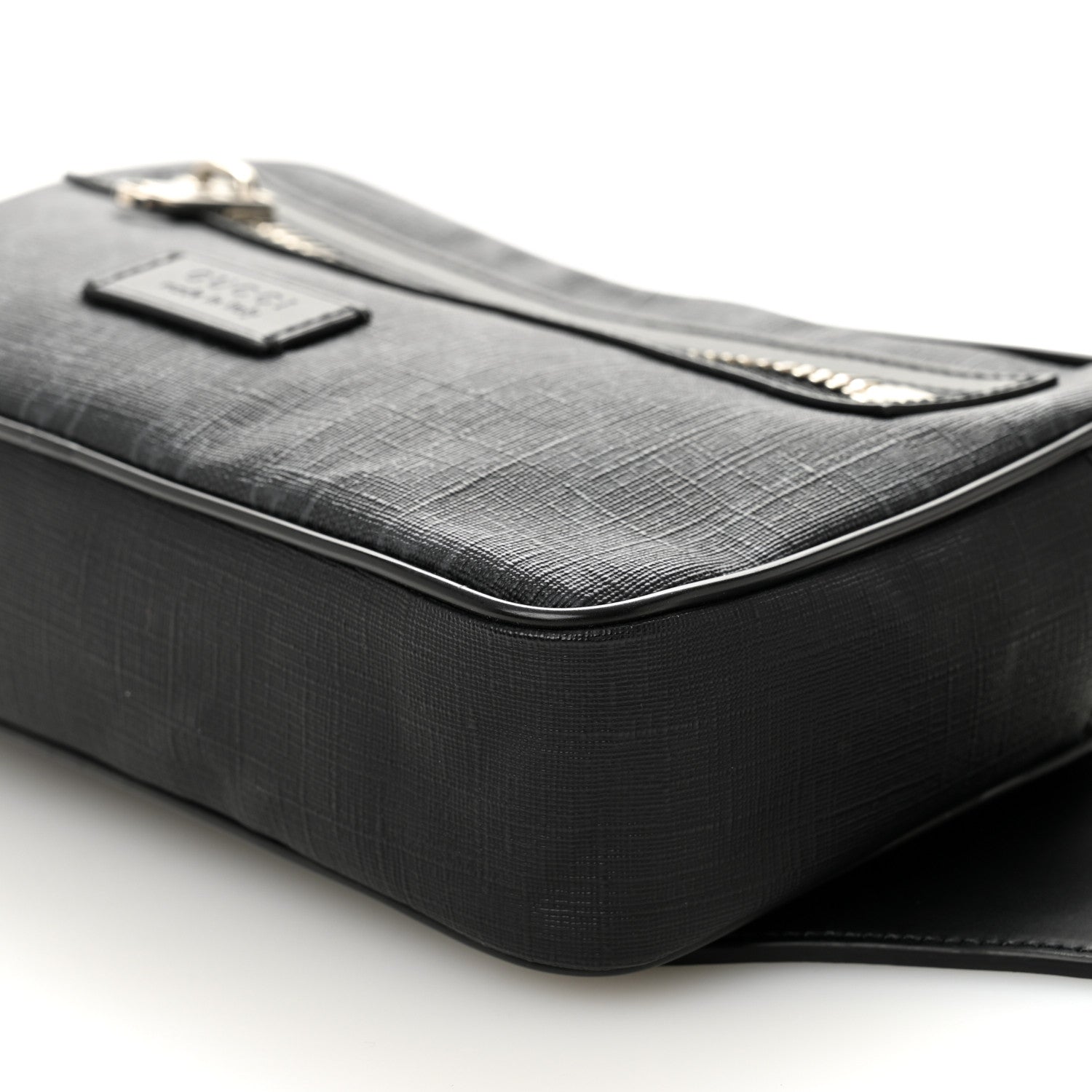 Soft GG Supreme Monogram Web Belt Bag Black Grey