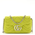 Lambskin Matelasse Mini GG Marmont Shoulder Bag Firefly