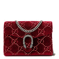 Velvet GG Monogram Mini Dionysus Chain Wallet Red Cipria