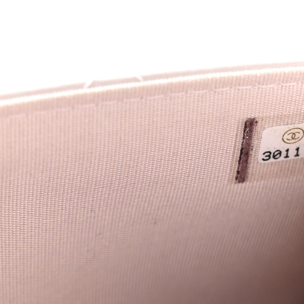 Lambskin Quilted Trendy CC Wallet On Chain WOC Lilac