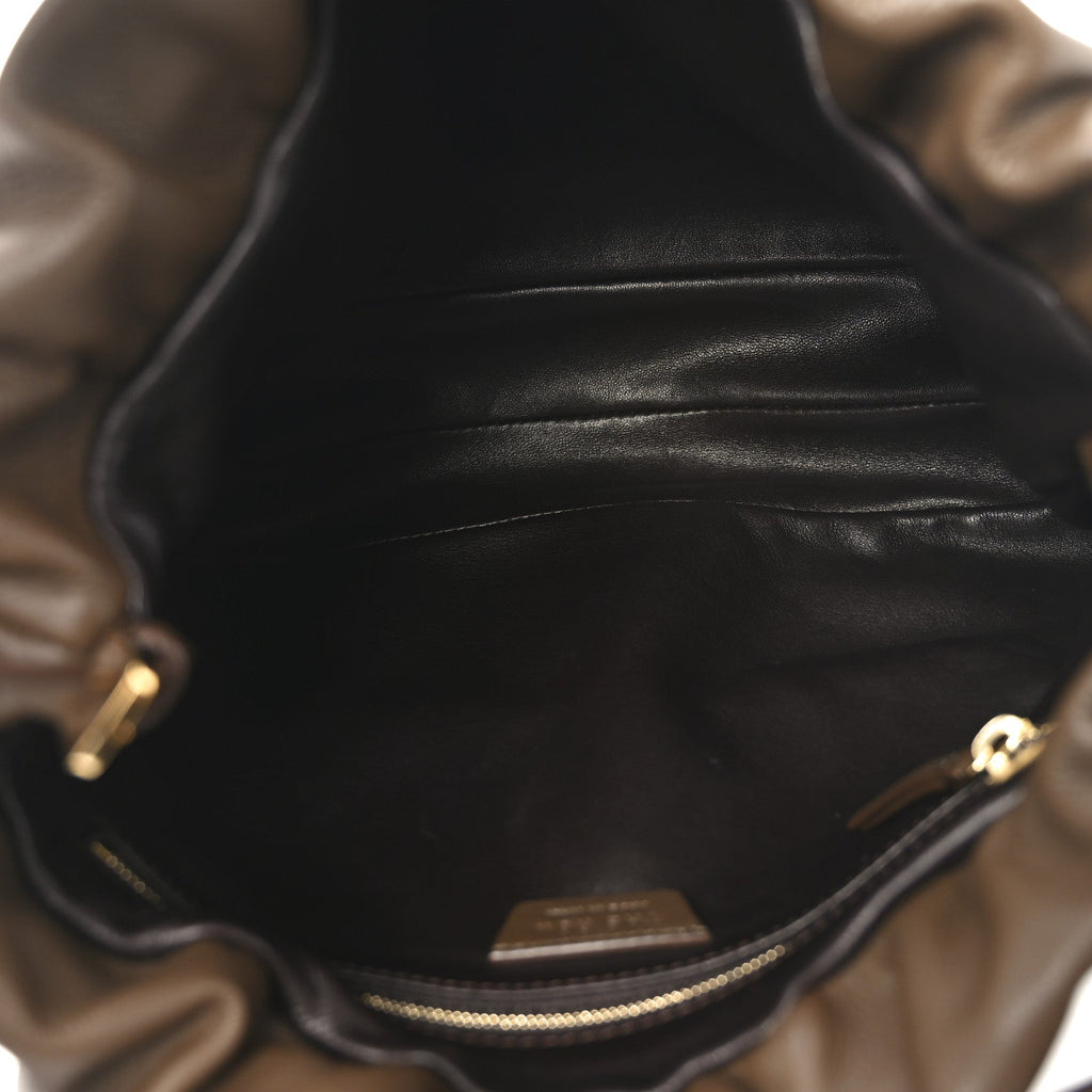 Goatskin XL Bourse Bag Brown Melange