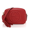 Pebbled Calfskin Small Soho Disco Bag Tabasco Red