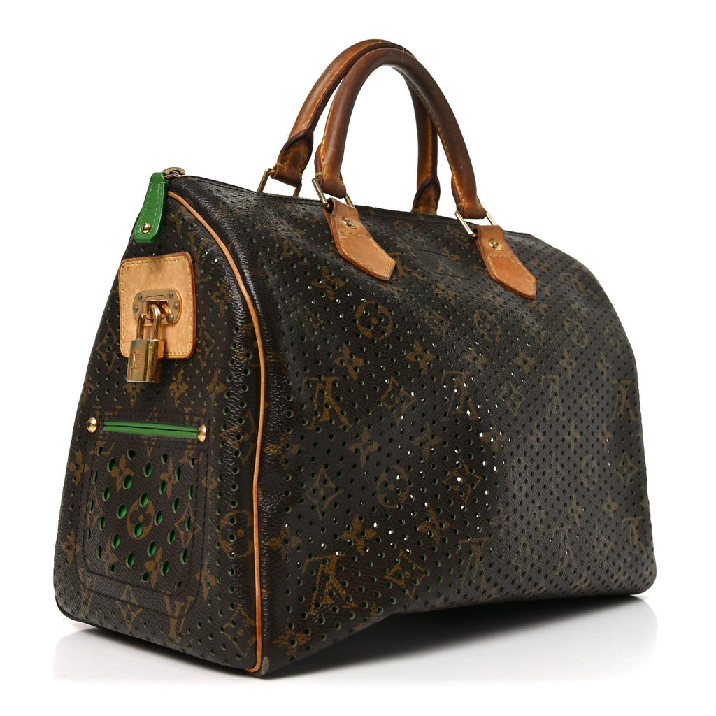Monogram Perforated Speedy 30 Green