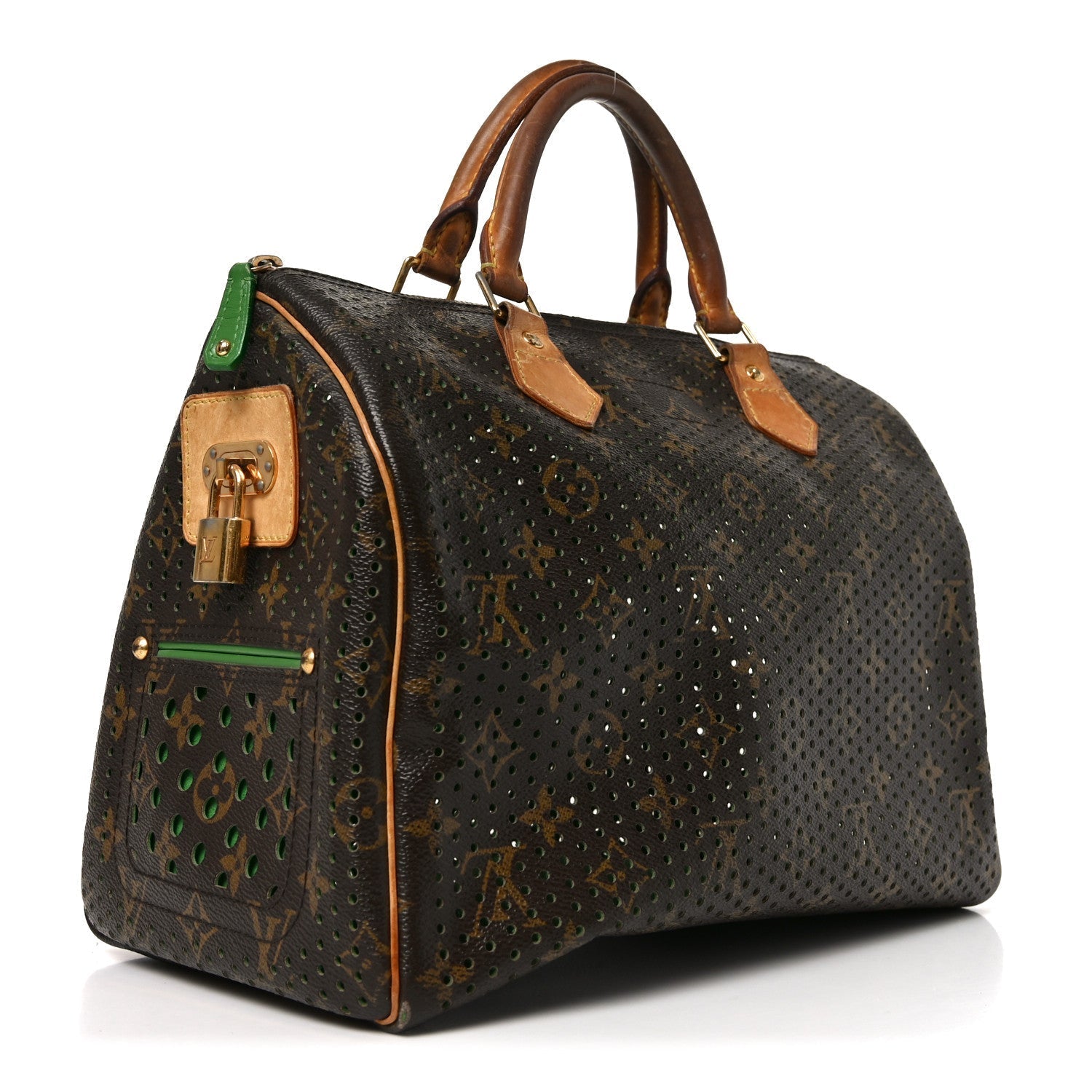 Monogram Perforated Speedy 30 Green