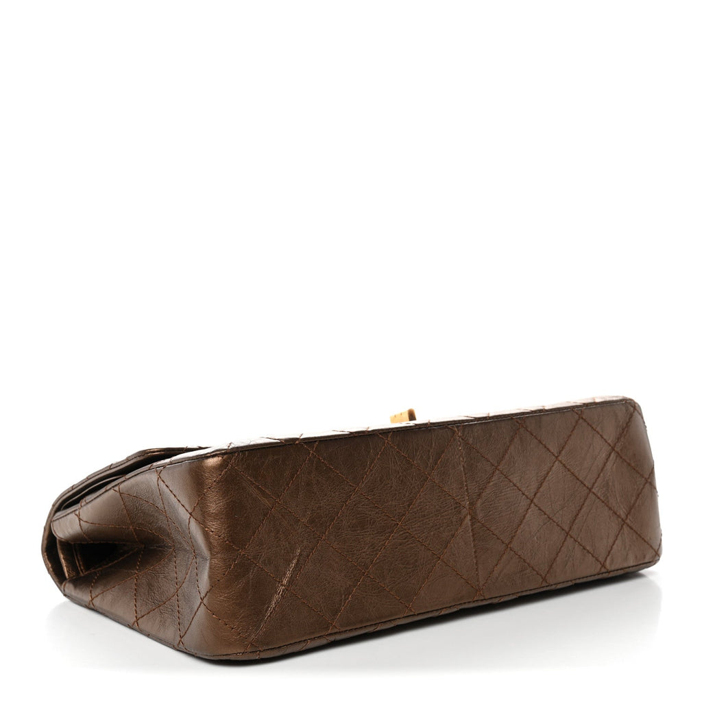 Metallic Aged Calfskin Quilted 2.55 Reissue 226 Flap Bronze