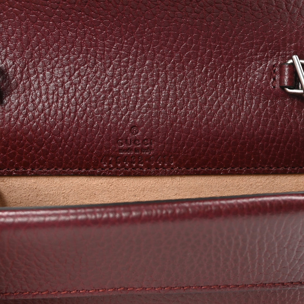 Dollar Calfskin Crystal Super Mini Dionysus Shoulder Bag Vintage Bordeaux Black Diamond