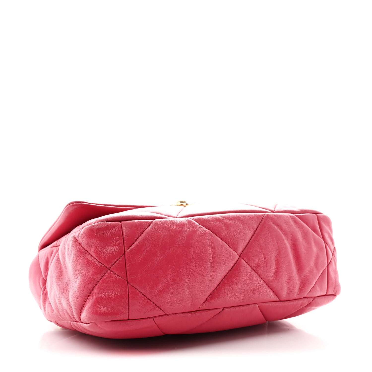 Lambskin Quilted Medium Chanel 19 Flap Dark Pink