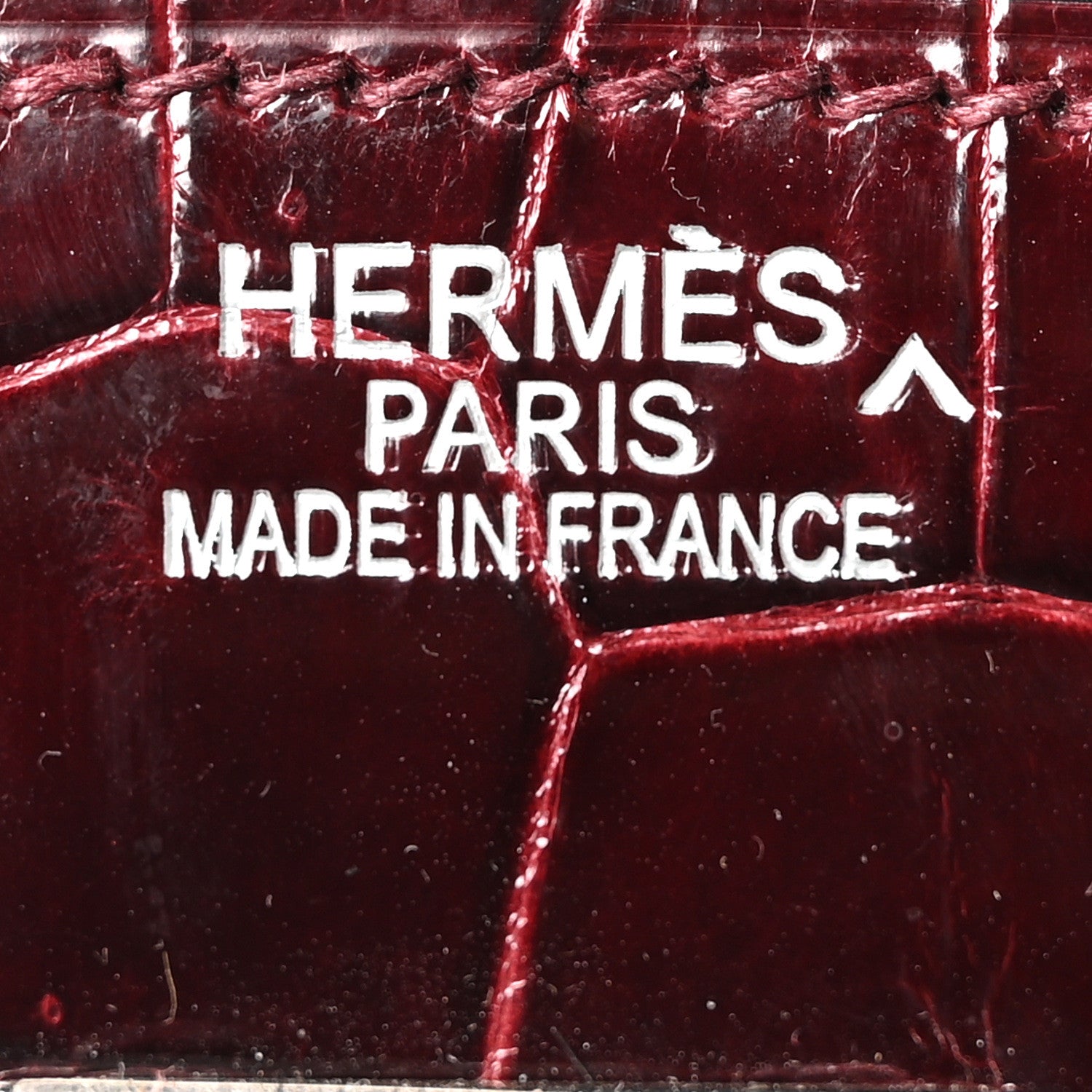 Shiny Porosus Crocodile Birkin 35 Bourgogne