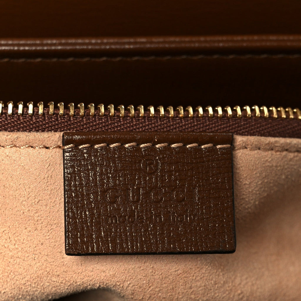 GG Supreme Monogram Horsebit 1955 Shoulder Bag Beige Brown Sugar