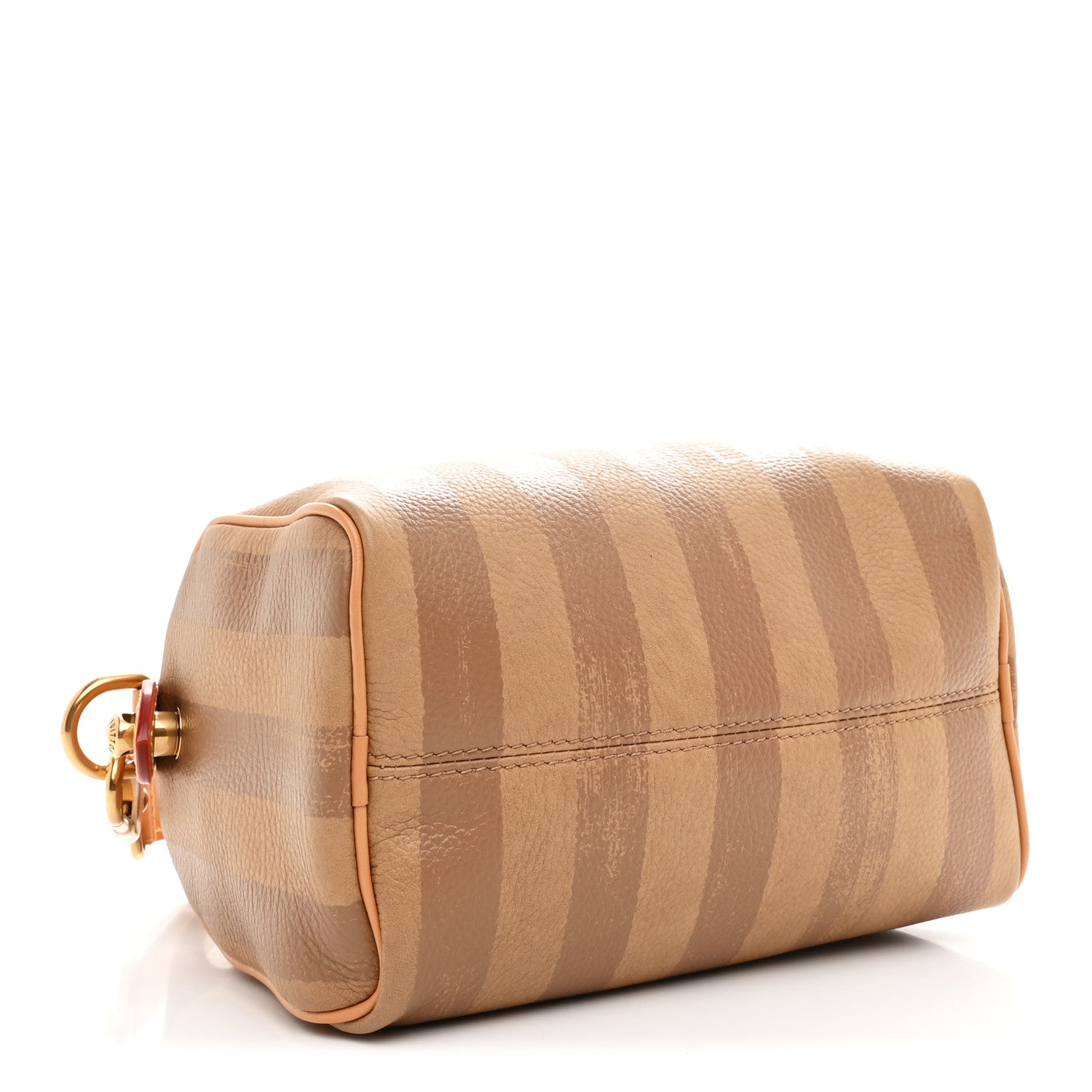 Calfskin Washed Stripes Speedy P9 Bandouliere 20 Camel