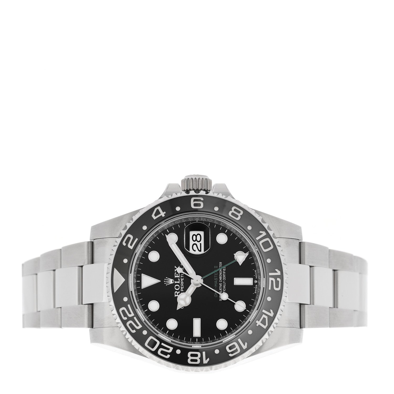 Stainless Steel 40mm Oyster Perpetual Date GMT Master II Bruce Wayne Watch Black 126710GRNR
