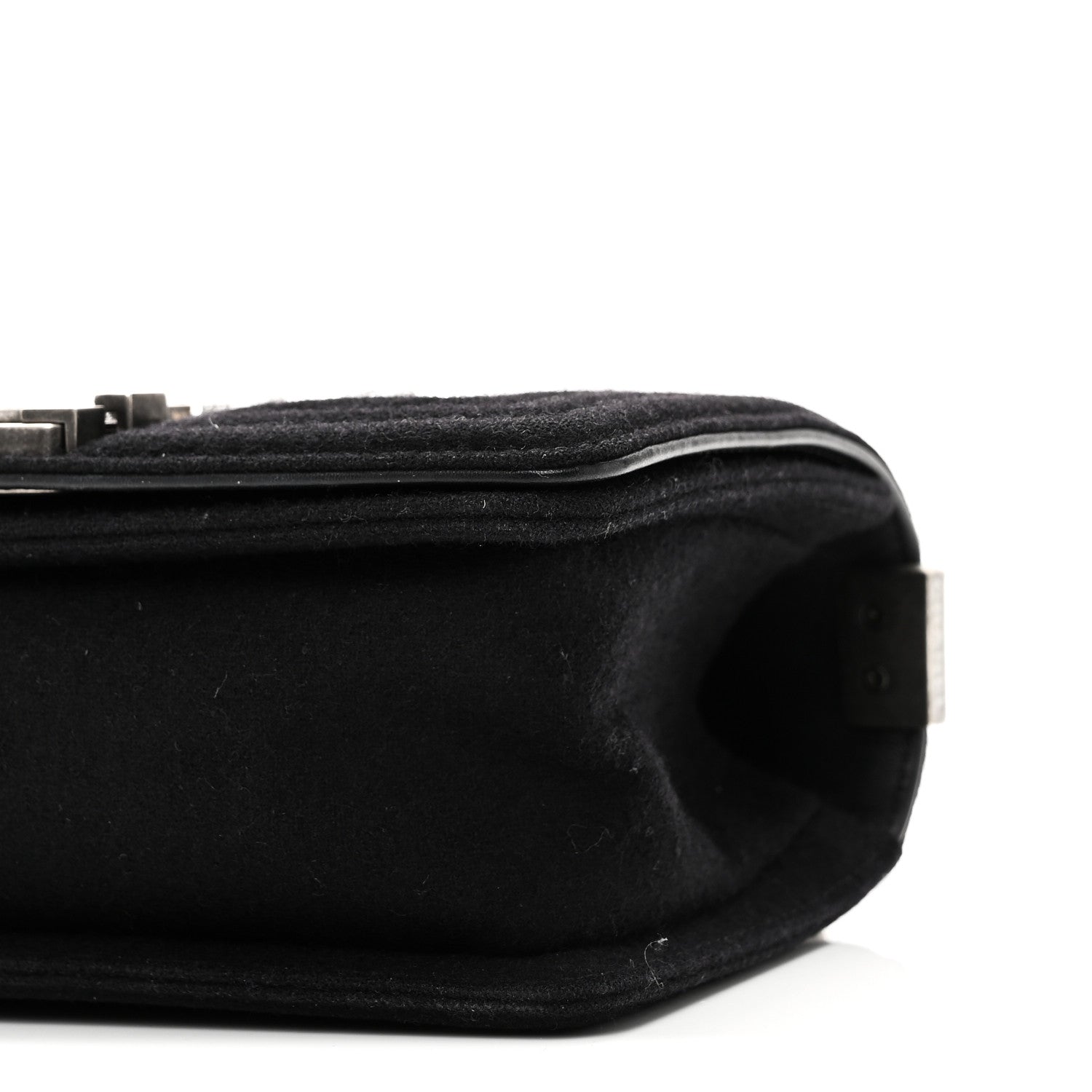 Wool Felt Embellished Small Boy Flap Black