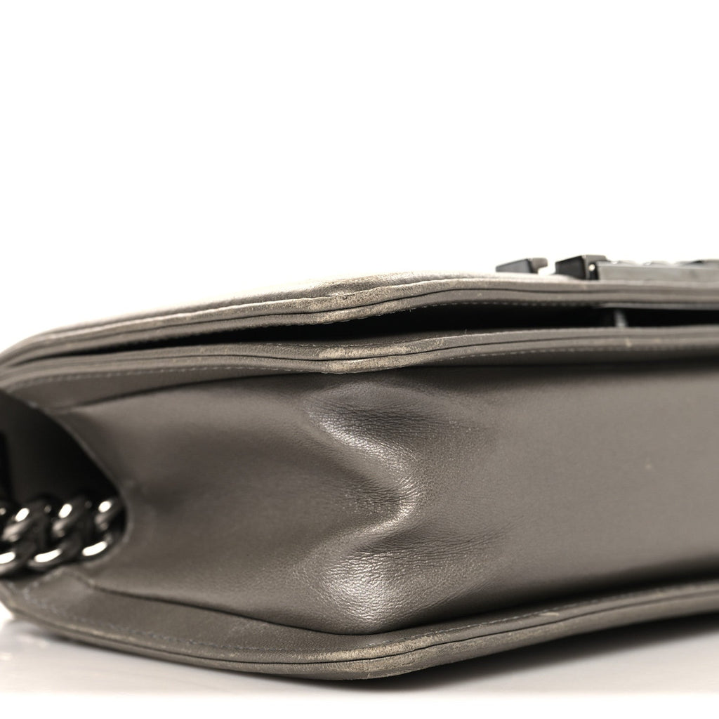 Galuchat Stingray Small Boy Flap Silver