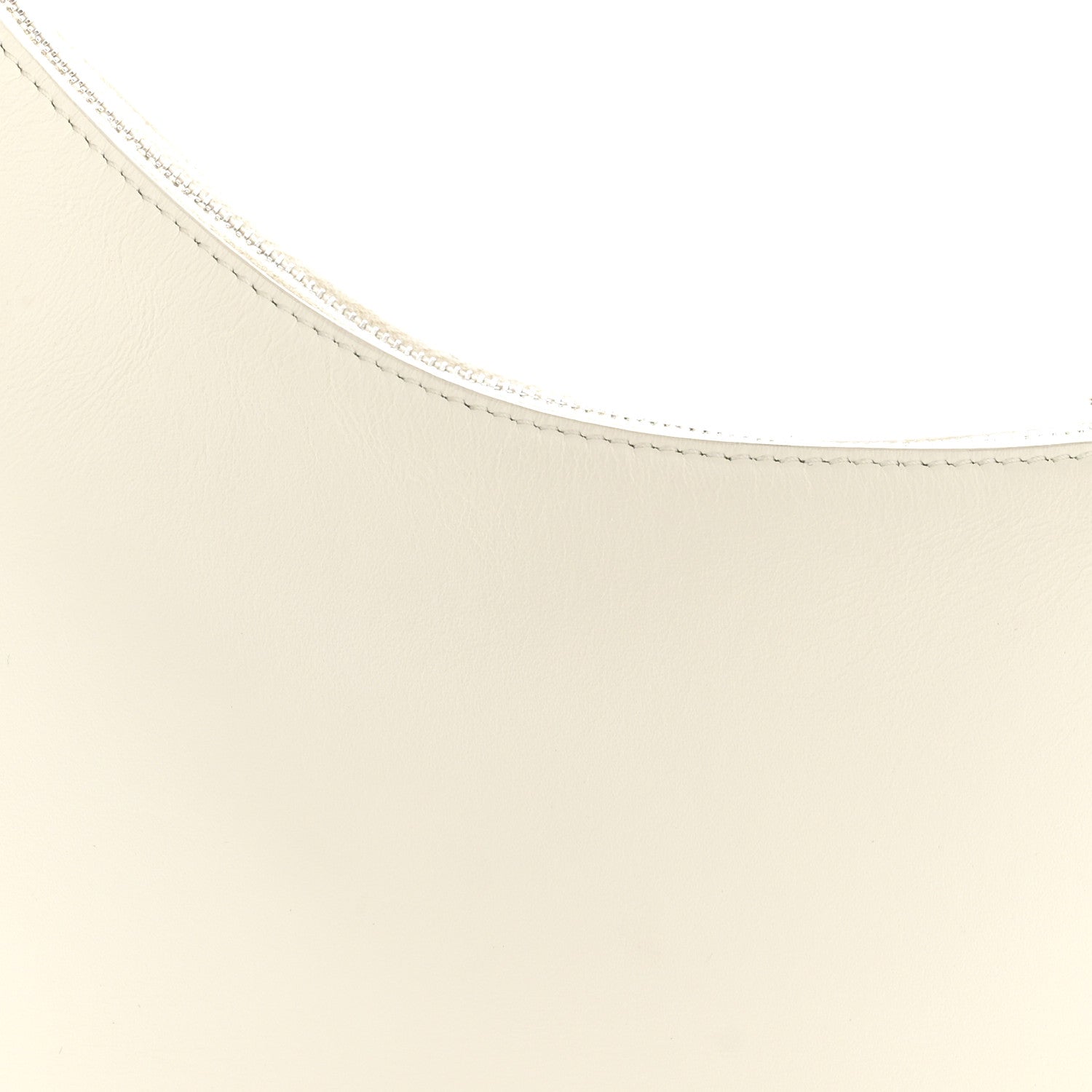 Smooth Calfskin Half Moon Shoulder Bag New Ivory