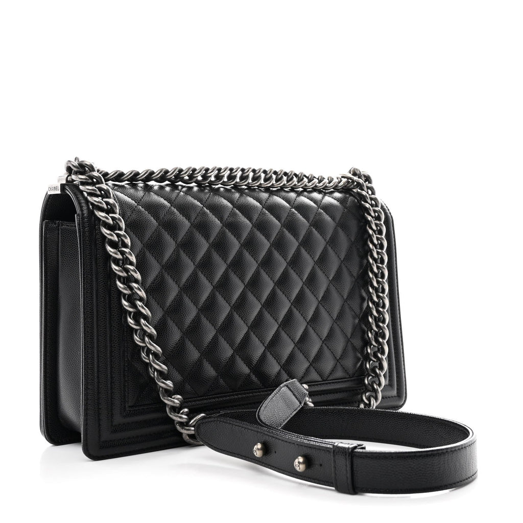 Caviar Quilted New Medium Boy Flap Black