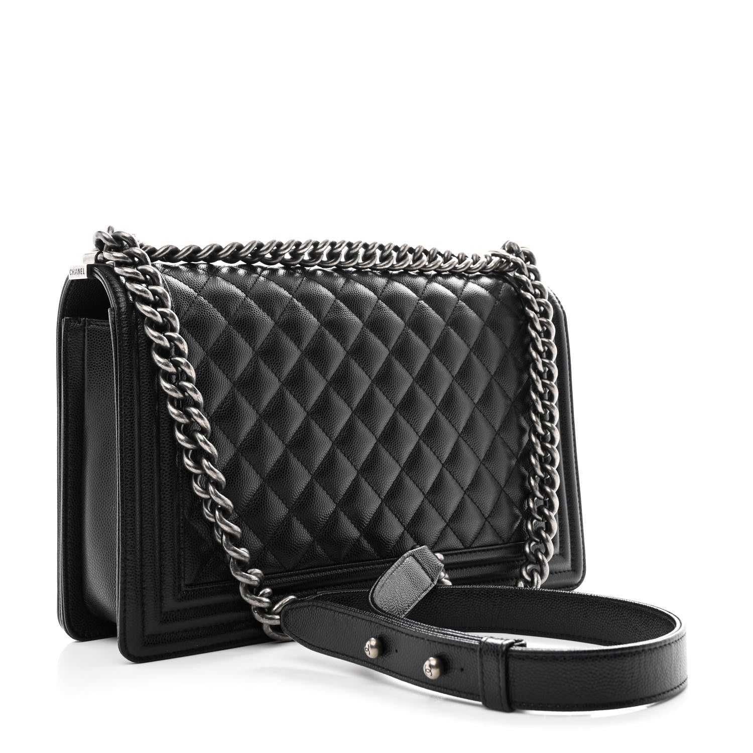 Caviar Quilted New Medium Boy Flap Black