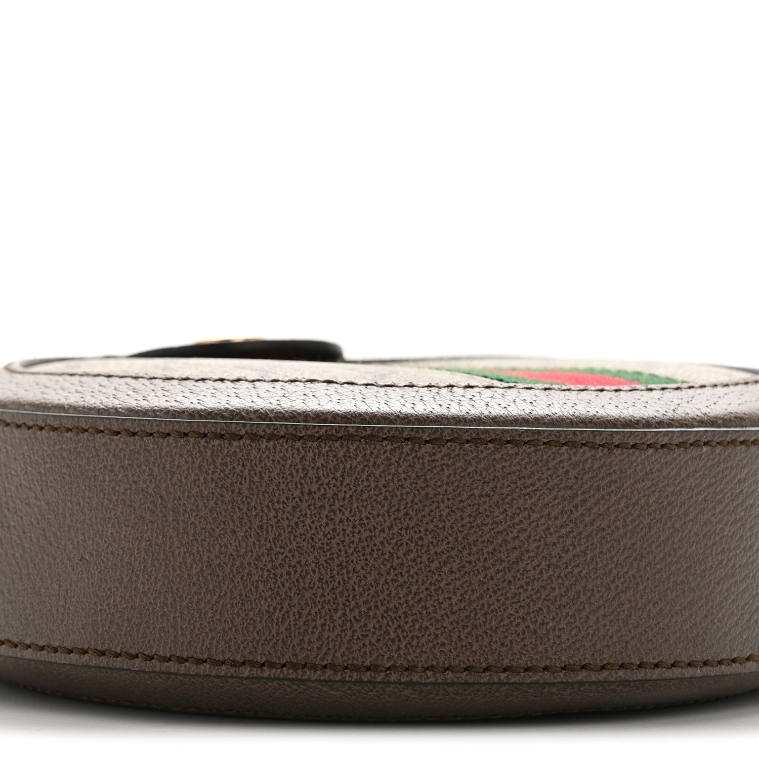 GG Supreme Monogram Web Mini Ophidia Round Shoulder Bag Brown