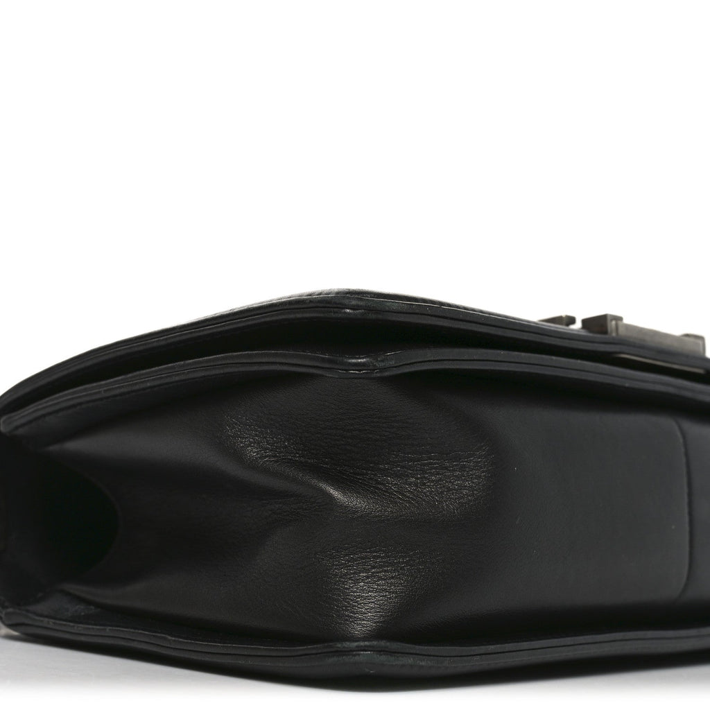 Lambskin Quilted Medium Boy Flap Dark Grey