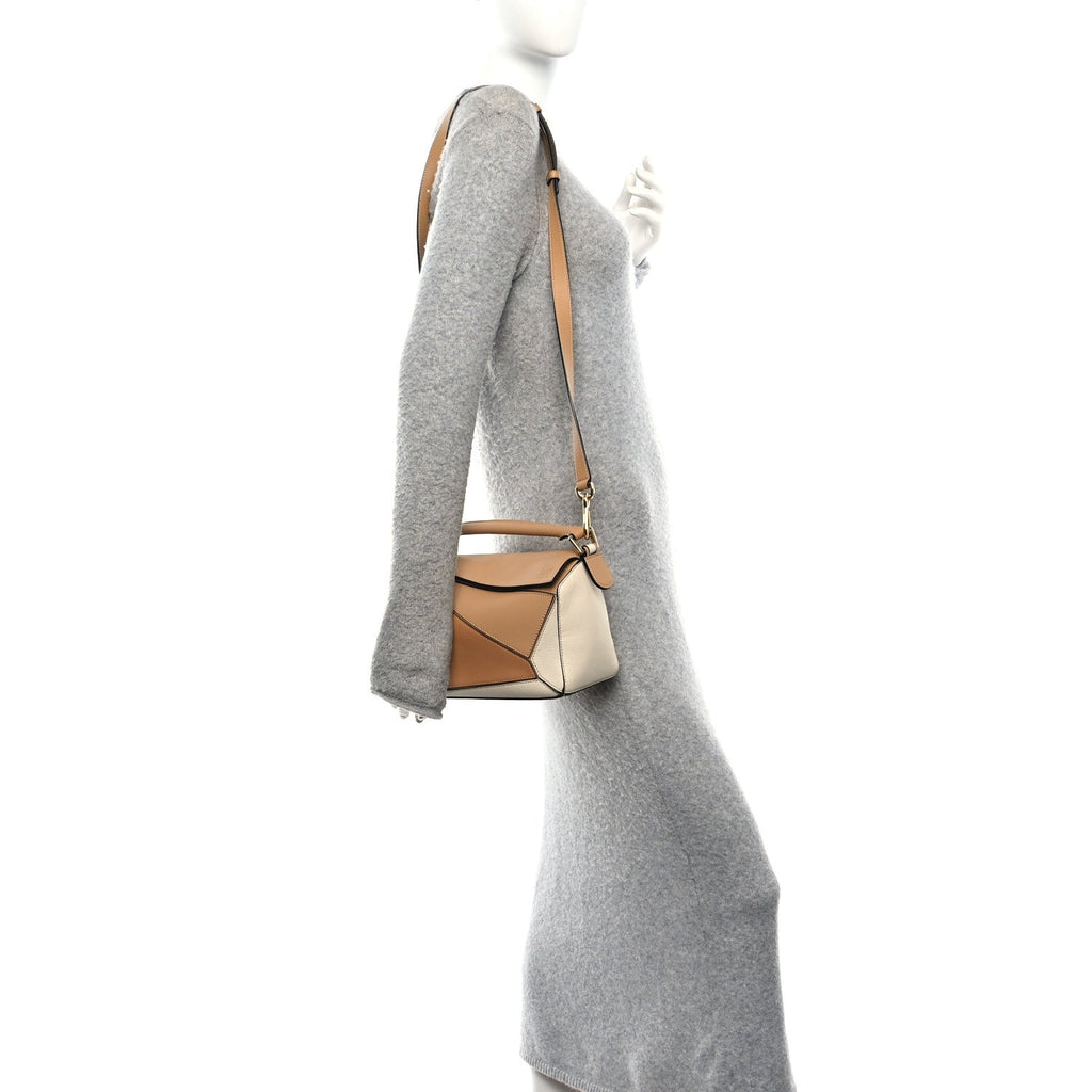 Calfskin Small Puzzle Bag Dune Warm Desert