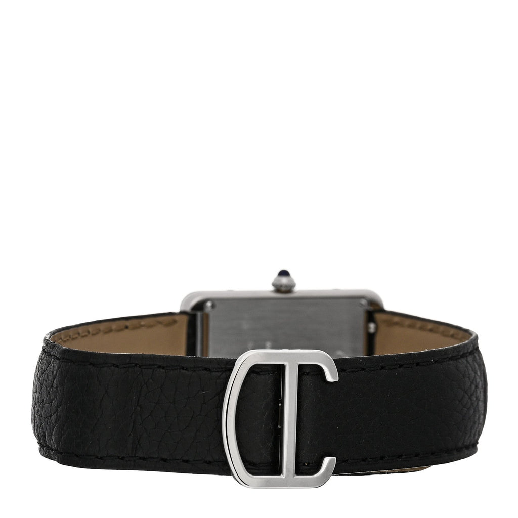 Stainless Steel Calfskin 27mm Tank Solo Quartz Watch