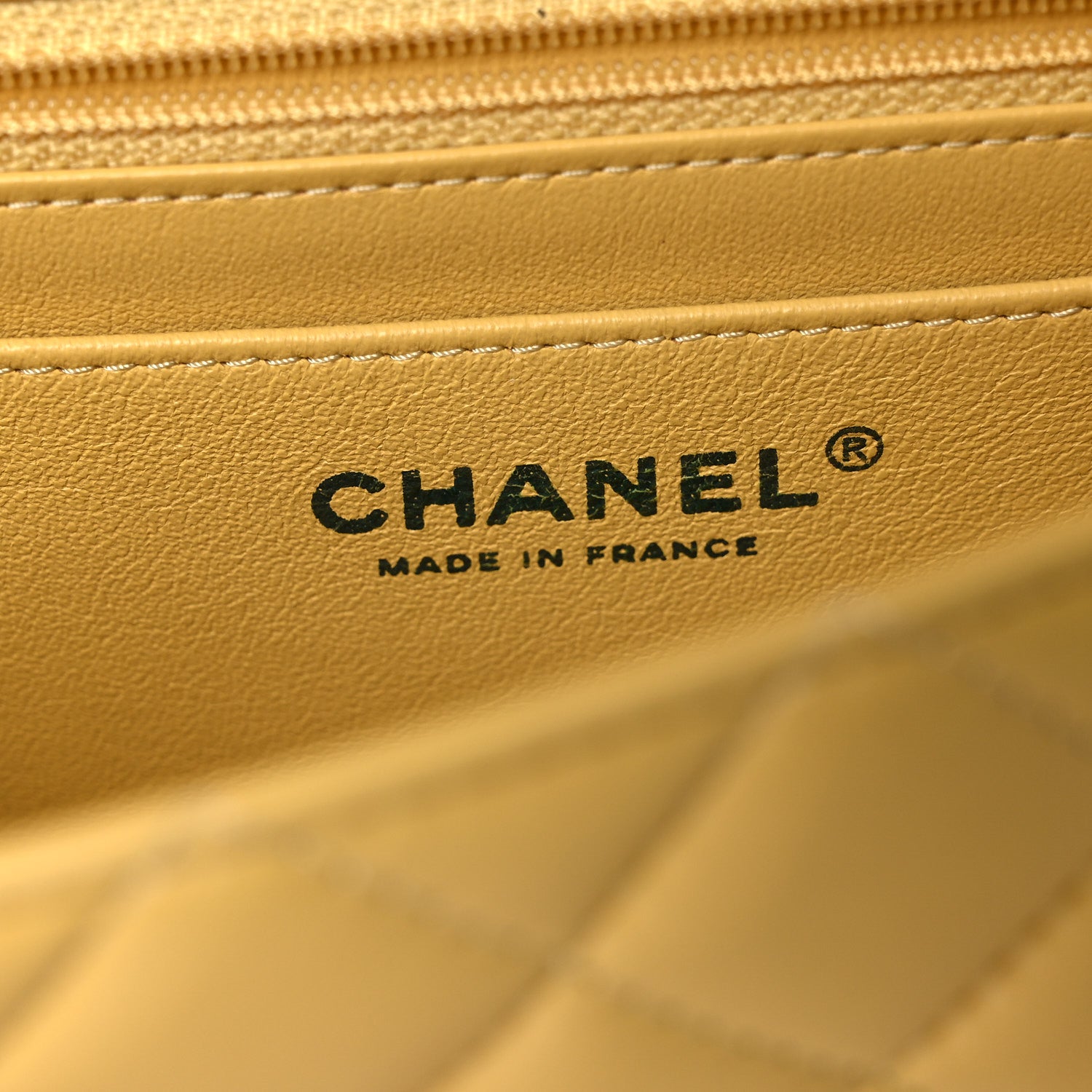 Lambskin Quilted Mini Rectangular Flap Yellow