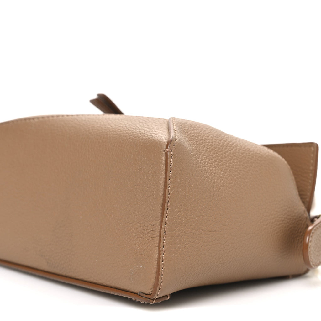 Soft Grained Calfskin Mini Puzzle Edge Toffee