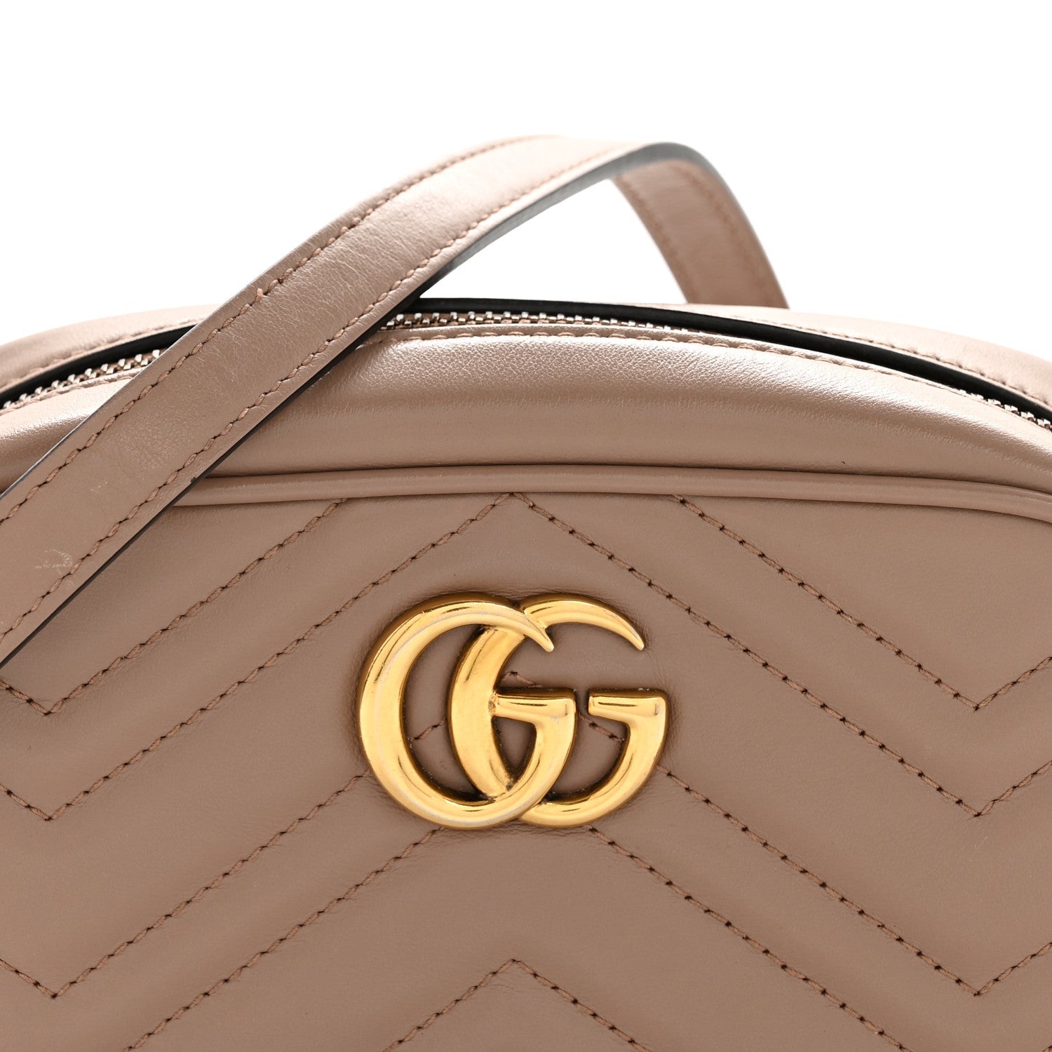 Calfskin Matelasse Mini GG Marmont Chain Shoulder Bag Porcelain Rose