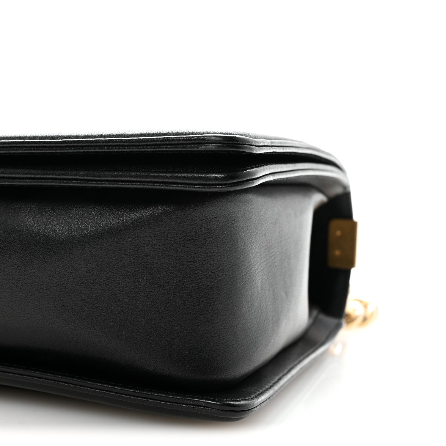 Calfskin Quilted New Medium Boy Flap Black