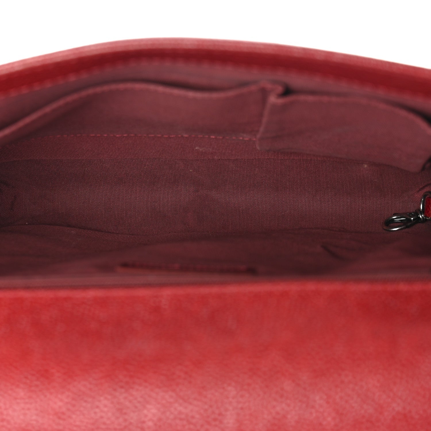 Caviar Quilted Large Boy Flap Dark Red