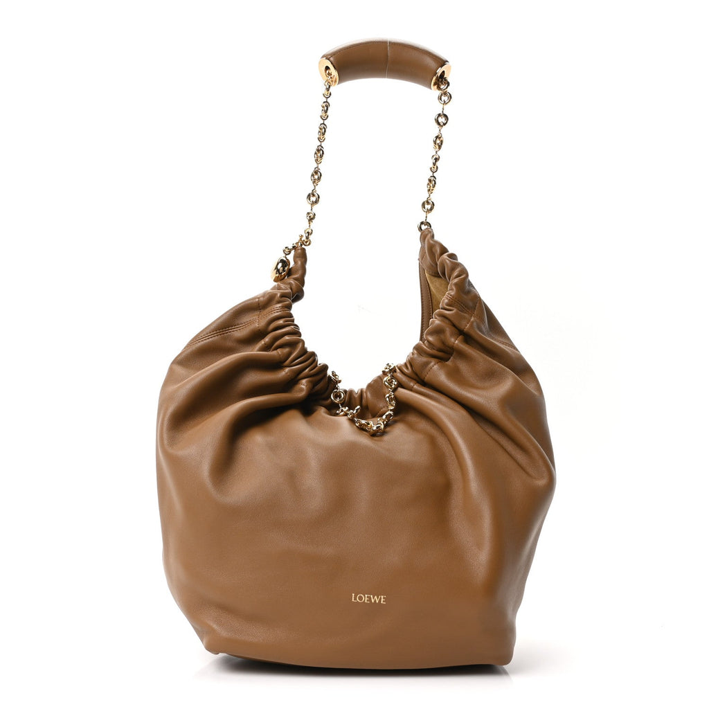 Mellow Nappa Medium Squeeze Bag Oak