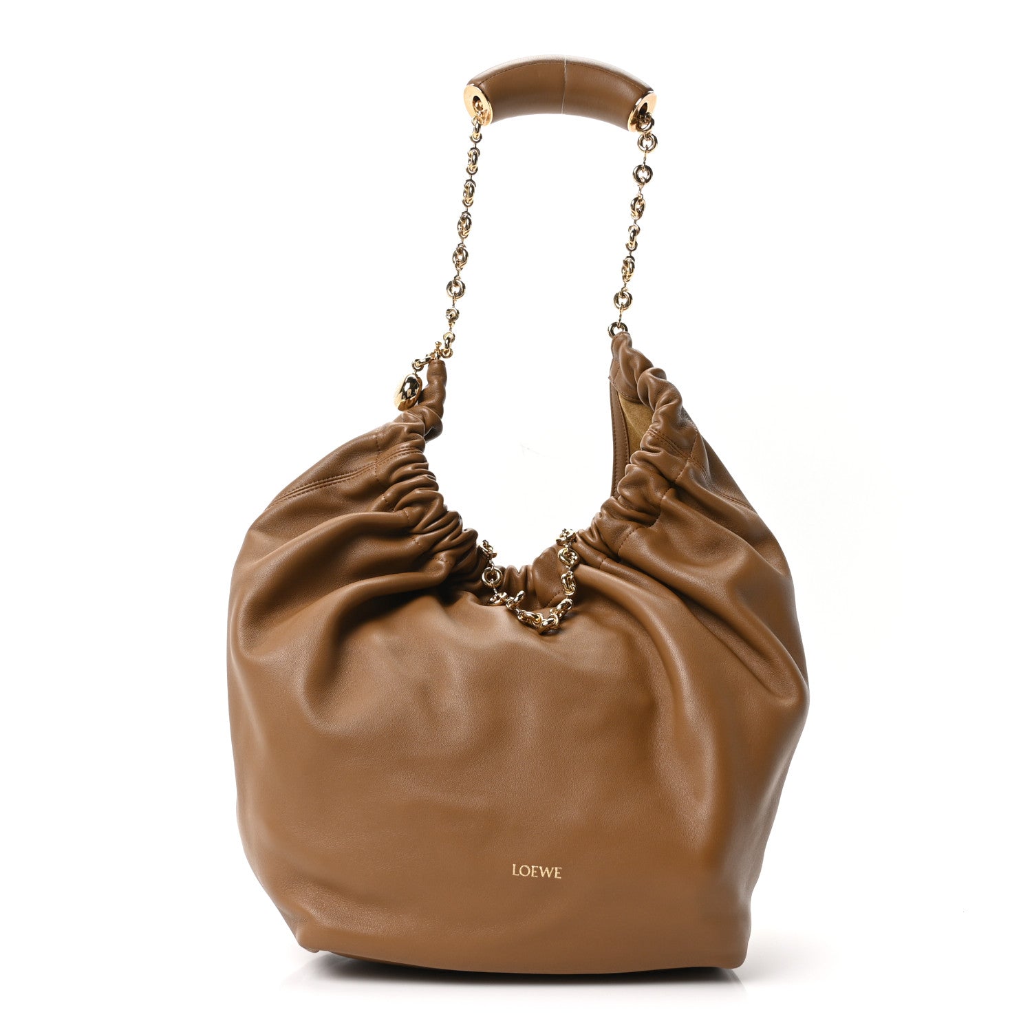 Mellow Nappa Medium Squeeze Bag Oak