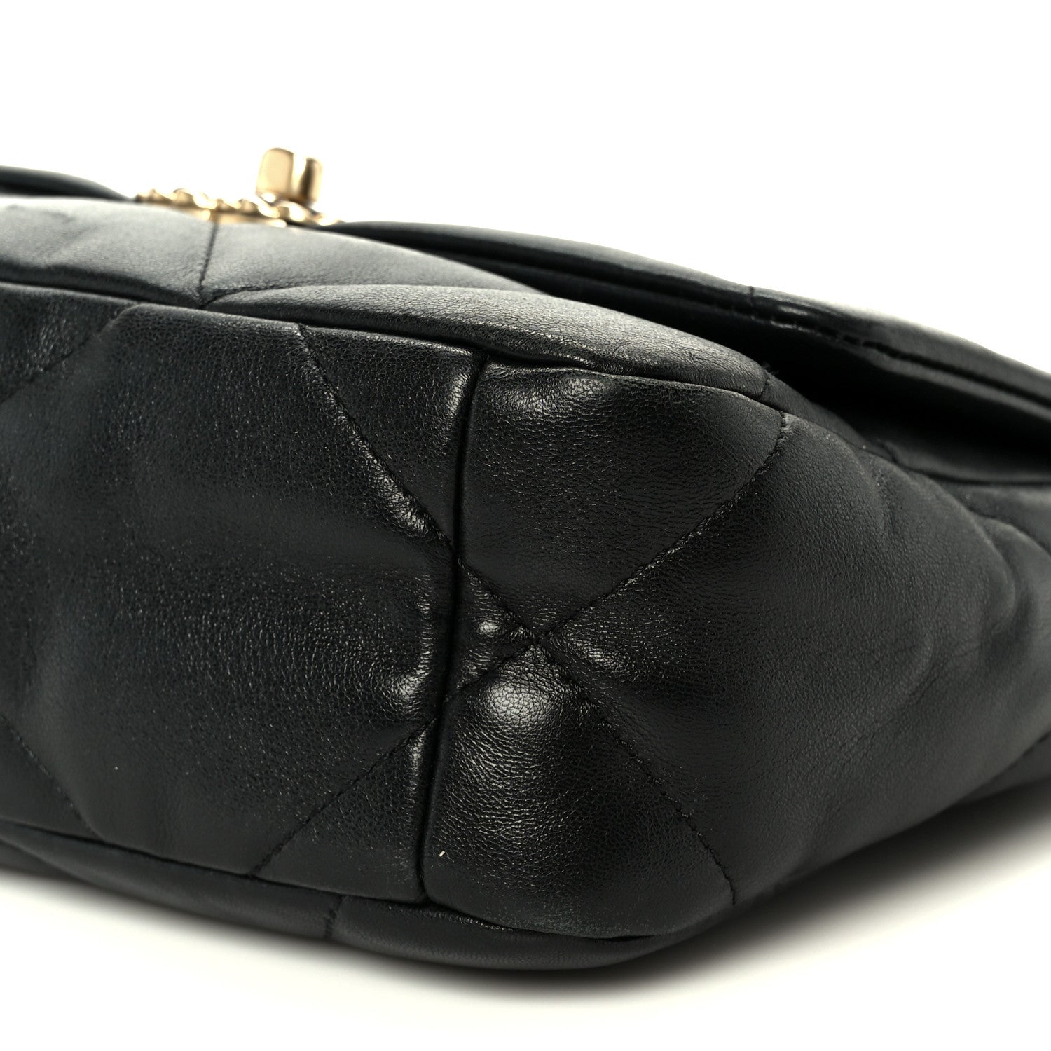 Lambskin Quilted Medium Chanel 19 Flap Black