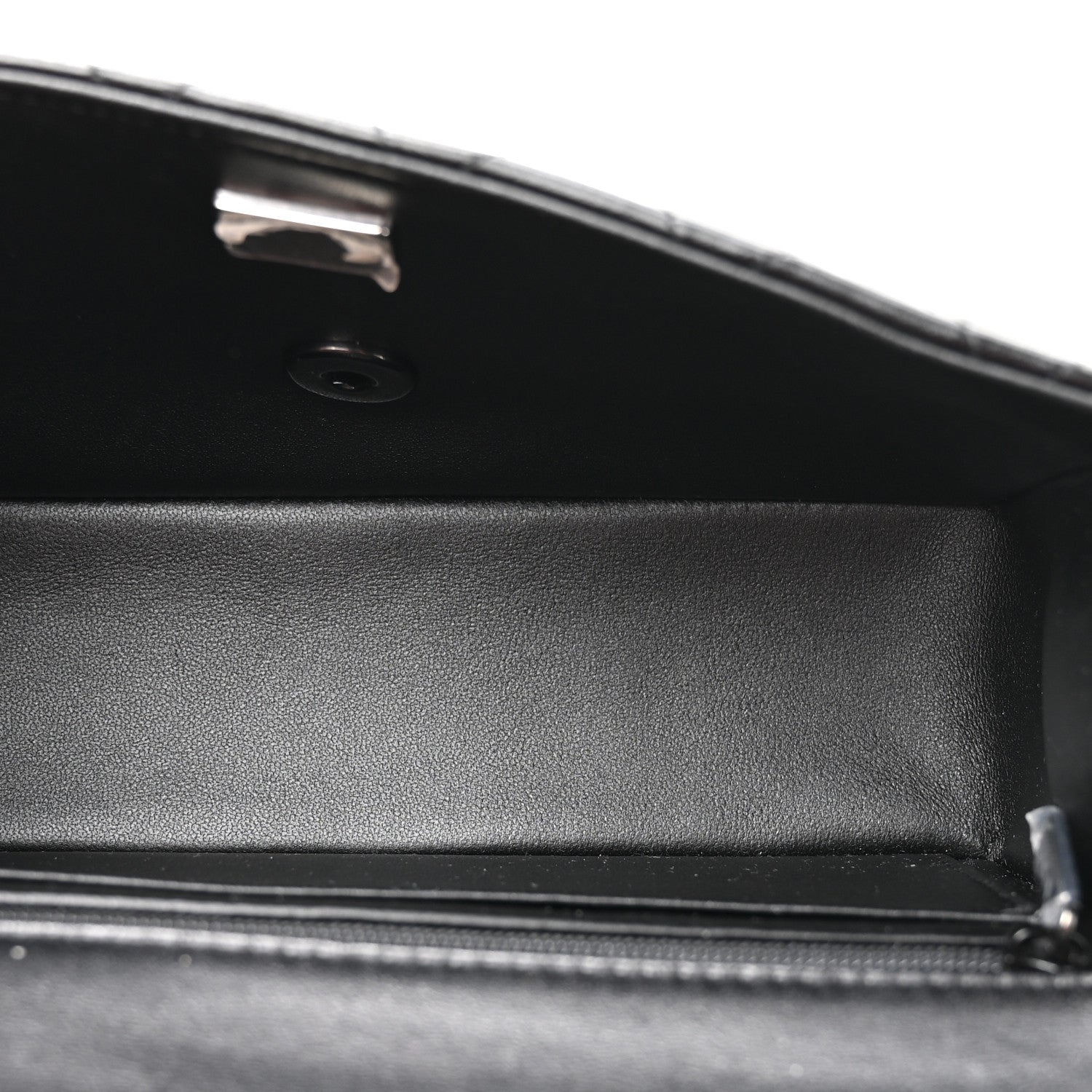 Lambskin Quilted Mini Top Handle Rectangular Flap So Black