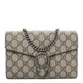 GG Supreme Monogram Mini Dionysus Chain Wallet Beige Taupe