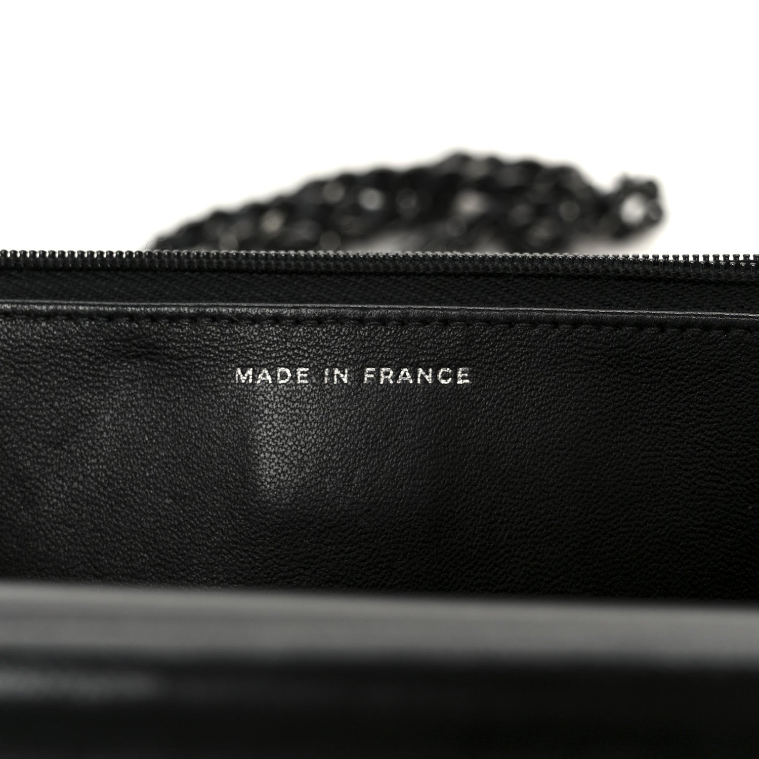 Lambskin Quilted Wallet On Chain WOC So Black