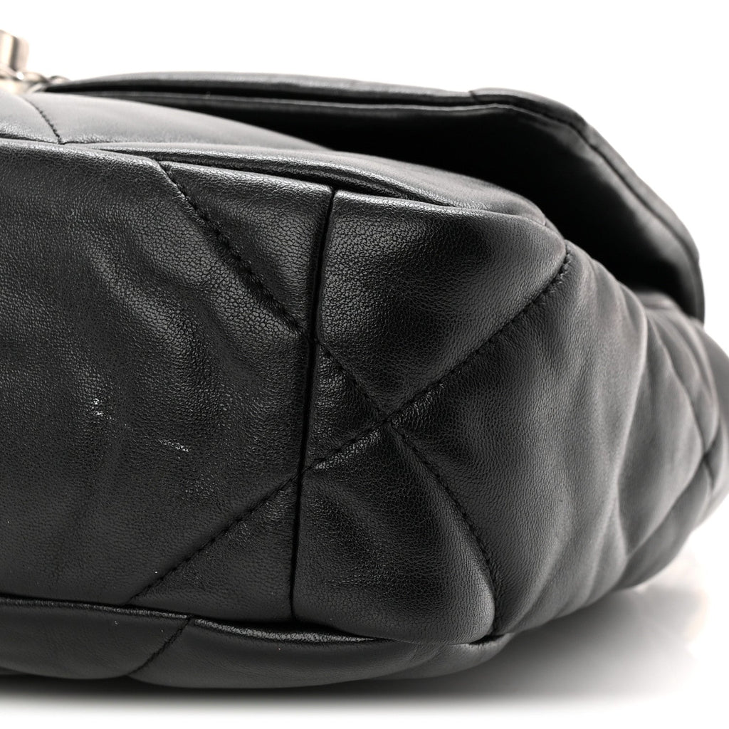 Lambskin Quilted Medium Chanel 19 Flap Black