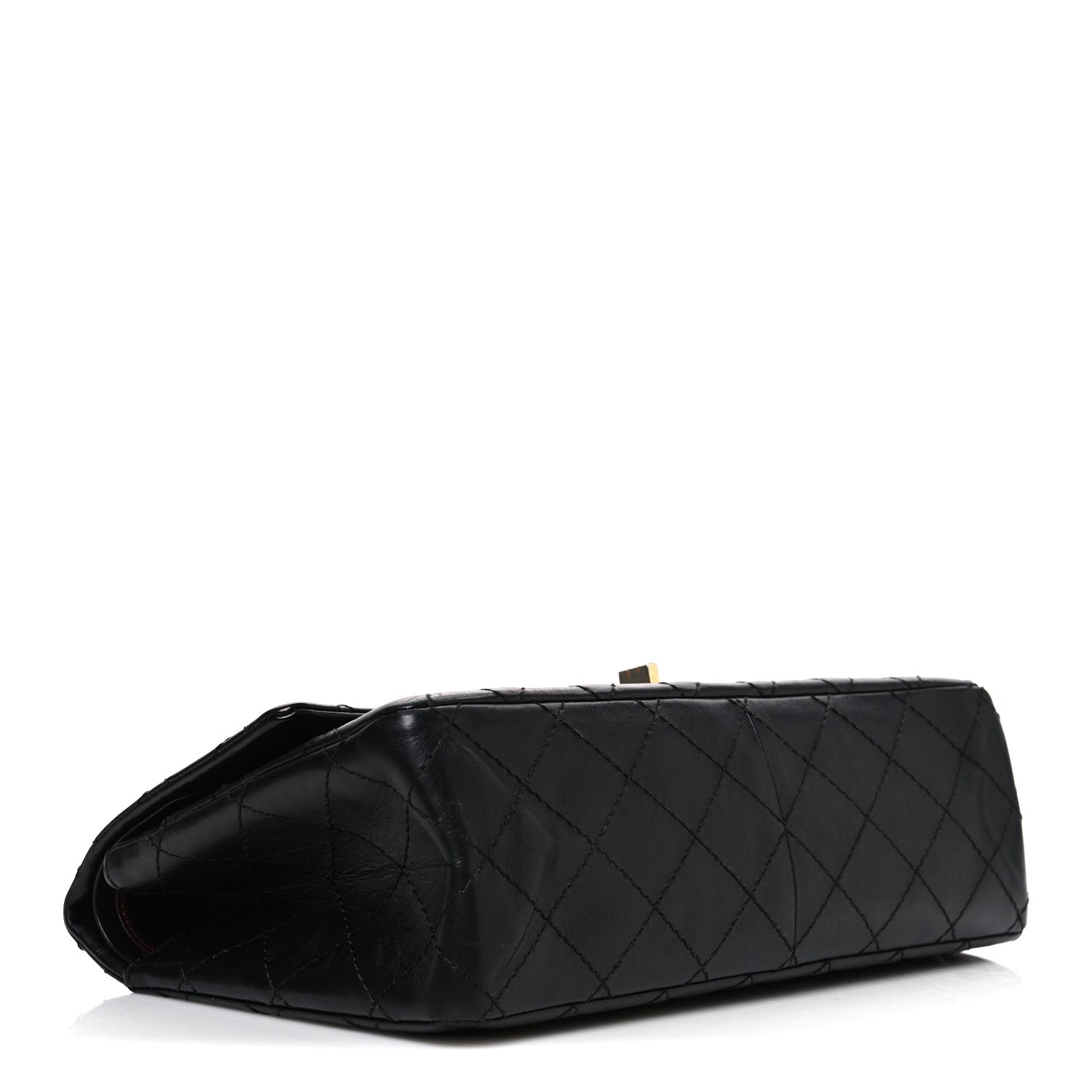 Aged Calfskin Quilted 2.55 Reissue 226 Flap Black