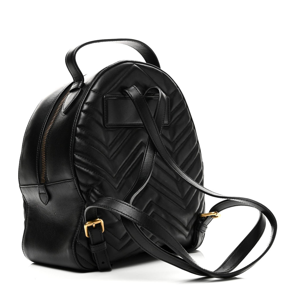 Calfskin Matelasse GG Marmont Dome Backpack Black