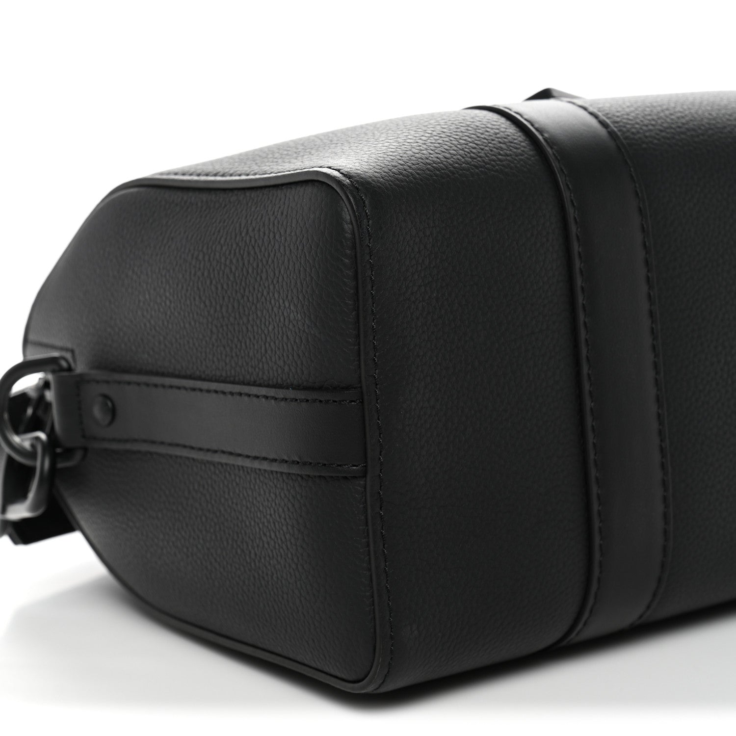 Grained Calfskin Aerogram City Keepall Black