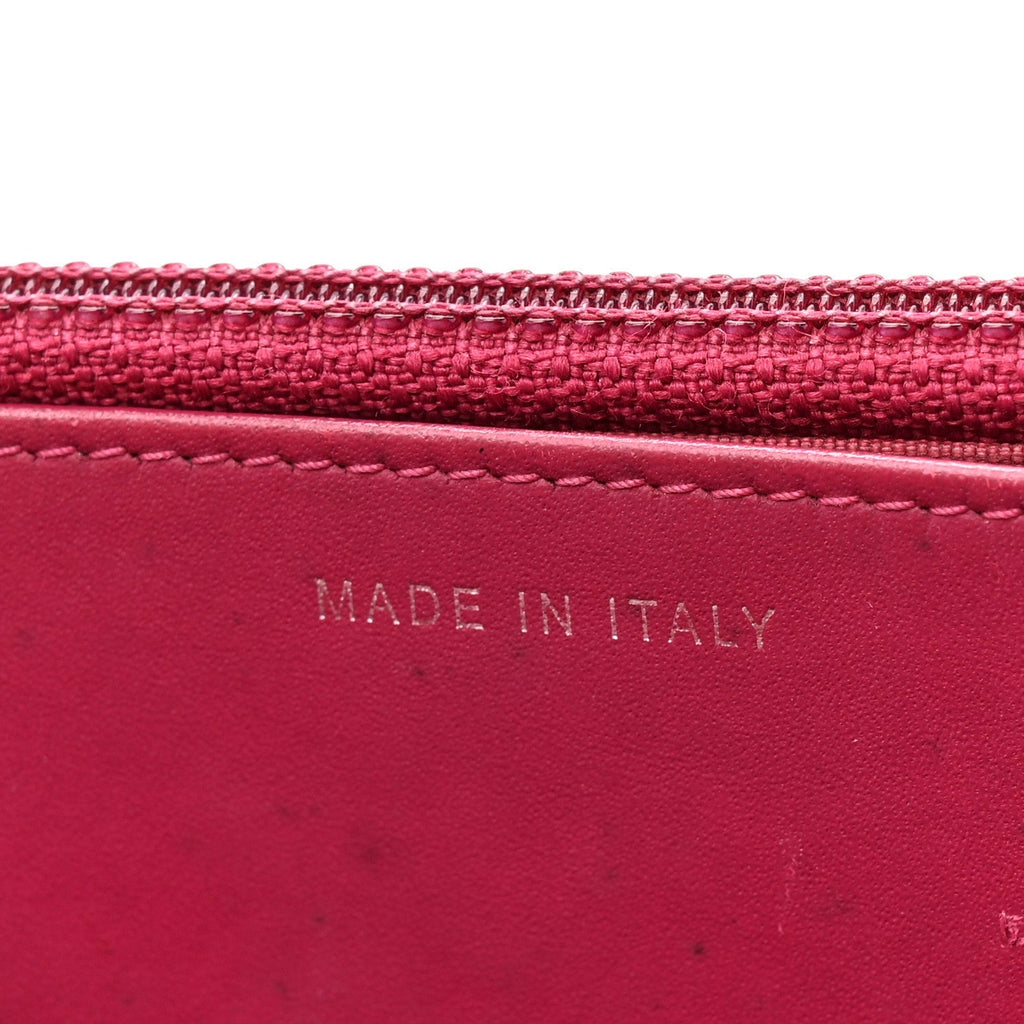 Patent Quilted Brilliant Wallet On Chain WOC Coral