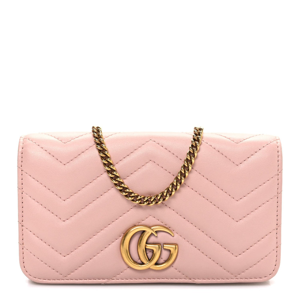 Calfskin Matelasse GG Marmont Mini Bag  Perfect Pink