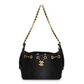 Washed Denim Quilted Mini Chanel 25 Handbag Black