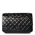 Glazed Calfskin Quilted 2.55 Reissue 226 Flap So Black