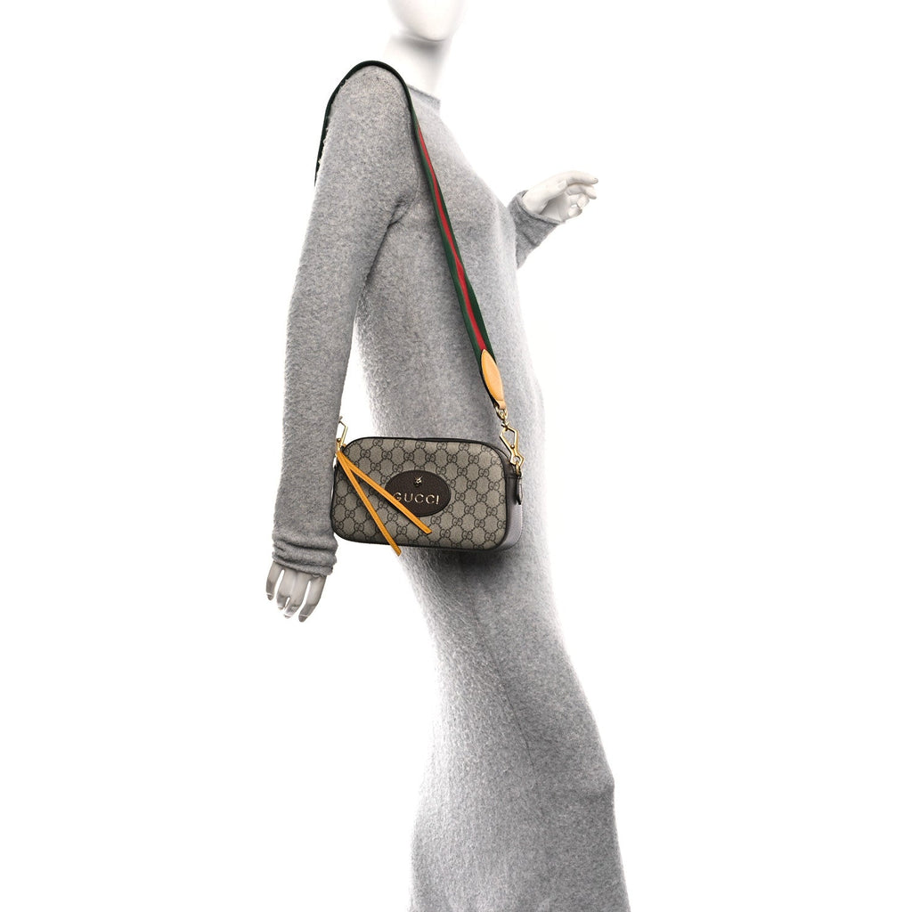 GG Supreme Monogram Web Neo Vintage Shoulder Bag Beige New Acero Crop