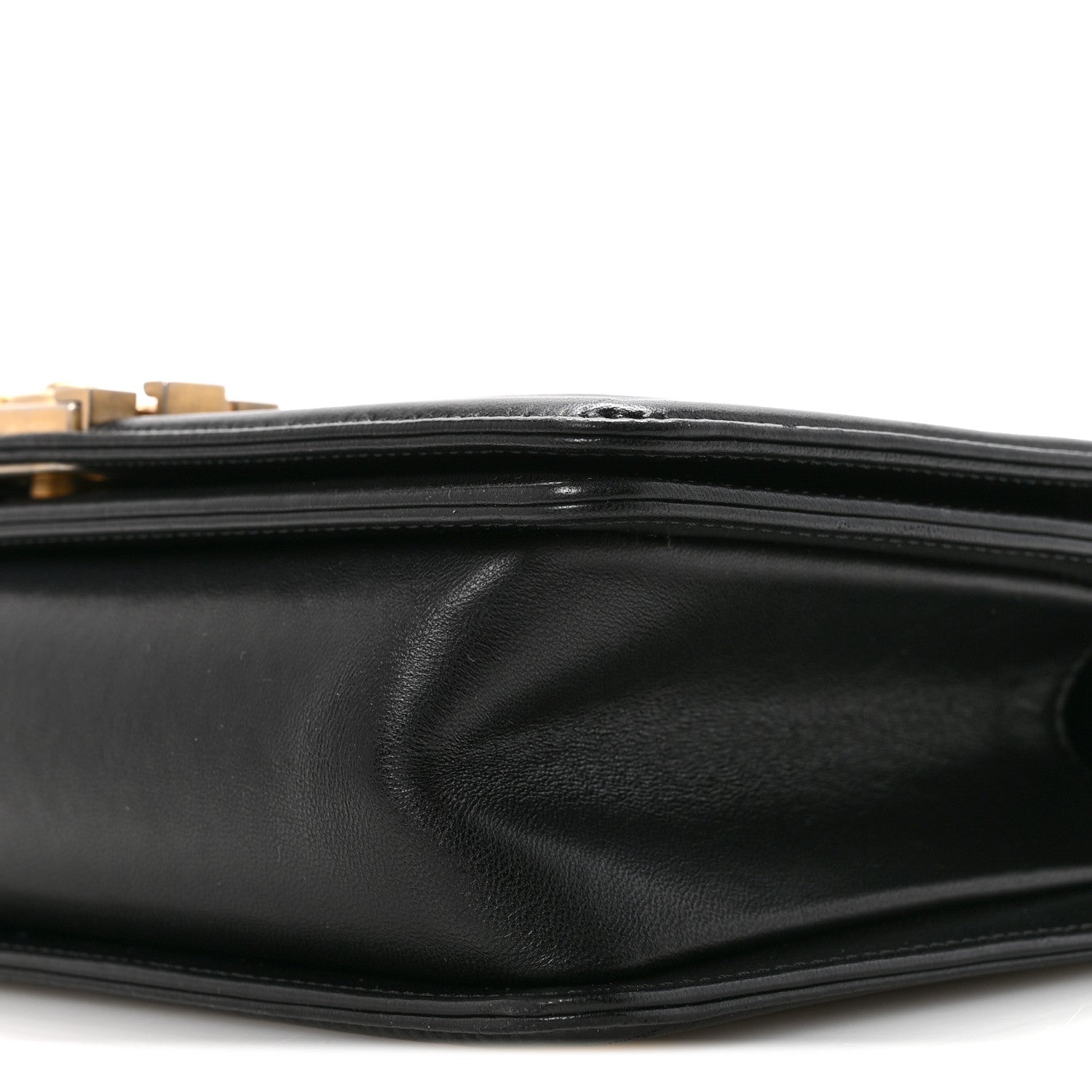 Lambskin Quilted Medium Boy Flap Black