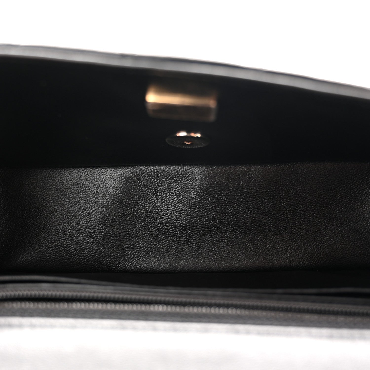 Lambskin Quilted Mini Rectangular Flap Black