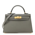 Madame Calfskin Mini Kelly Sellier 20 Gris Meyer