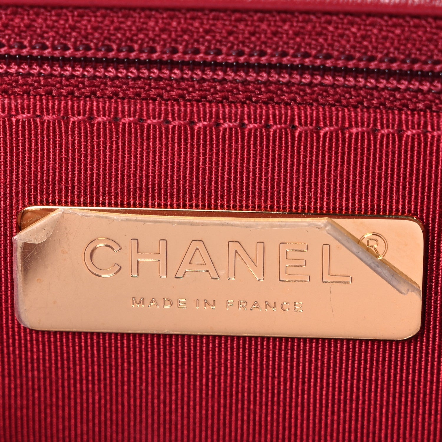 Lambskin Quilted Large Chanel 19 Flap Red