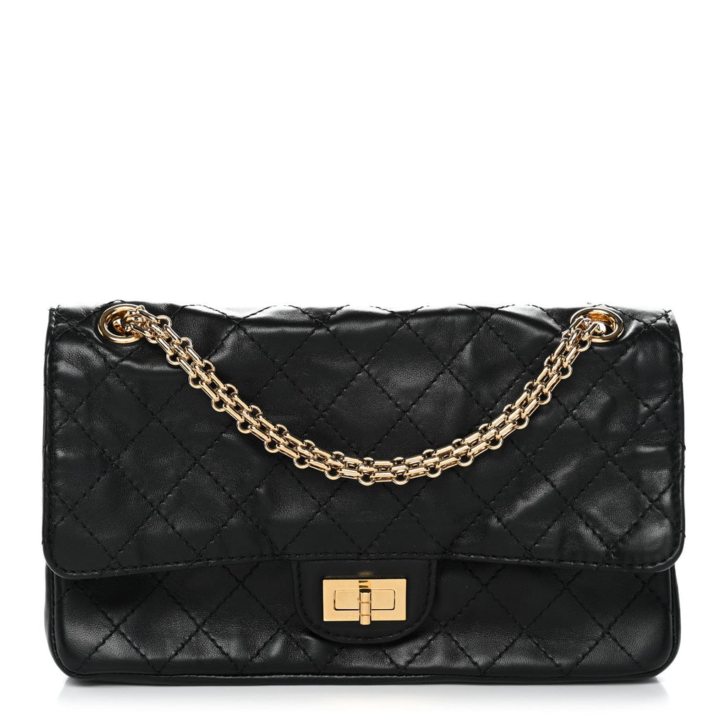 Lambskin Quilted Crush 2.55 Reissue 225 Flap Black